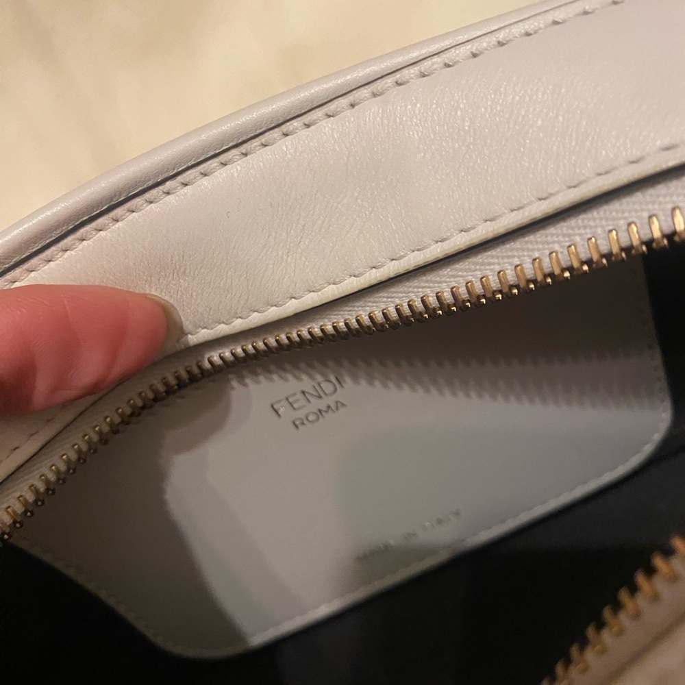 Fendi Cream Quilted Camera Crossbody Bag - Picture 3 of 7